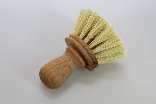 Topfkratzer rund, geölt / Fibre